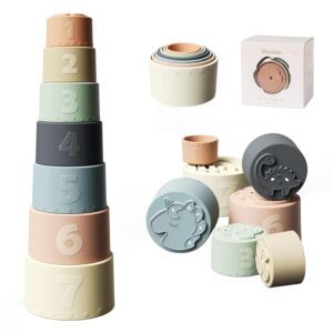 Moonkie Stacking Cups Toy - Soft Teething Fun
