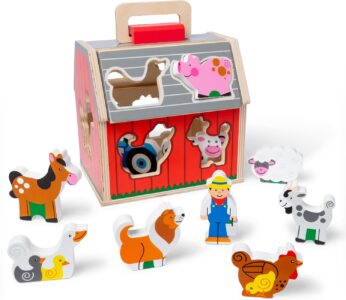 Melissa & Doug Wooden Toy Barn Playset
