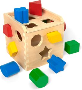 Melissa & Doug Shape Sorting Cube - Wooden Classic Toy