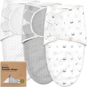 KeaBabies Organic Baby Swaddle Sleep Sacks - 3 Pack