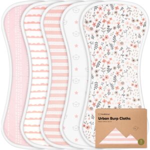 Sweet Charm Organic Burp Cloths - 5 Pack
