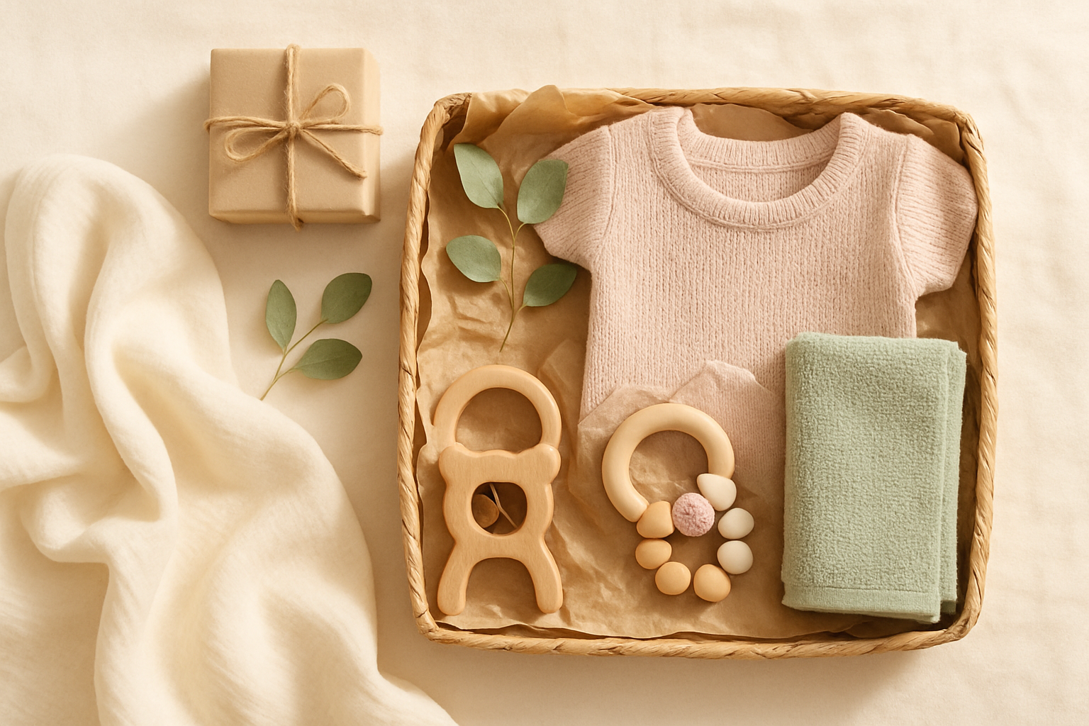 eco friendly newborn gift basket