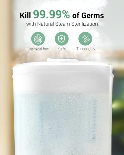 HAUTURE 6-in-1 Baby Bottle Sterilizer and Dryer, 10-Bottle Capacity