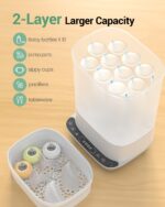 HAUTURE 6-in-1 Baby Bottle Sterilizer and Dryer, 10-Bottle Capacity