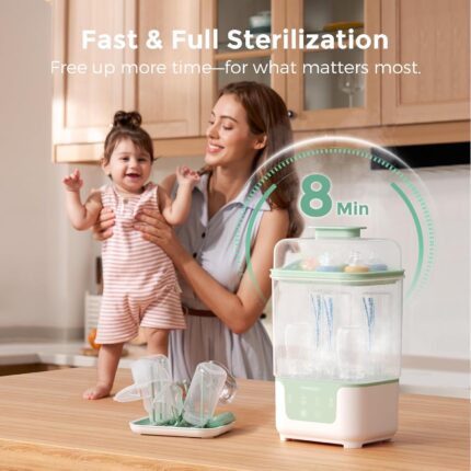 Momcozy Modular Nesting 4-in-1 Compact Bottle Sterilizer and Dryer