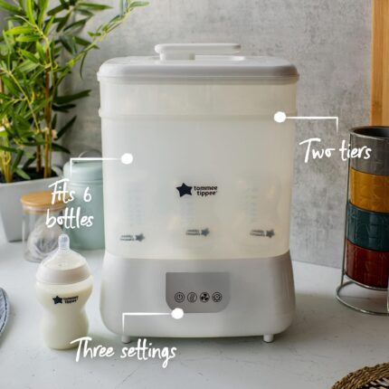 Tommee Tippee Steridryer Electric Steam Sterilizer and Dryer with HEPA Filter